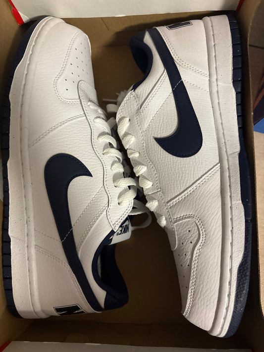 Big Nike low weiss/blau, Größe 45,5