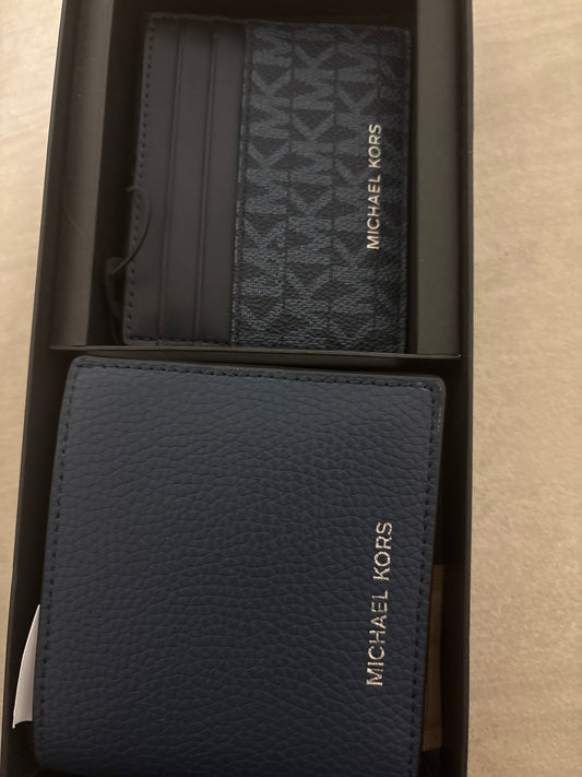 Michael Kors Herren Portemonnaie + Kartenhalter in blauton