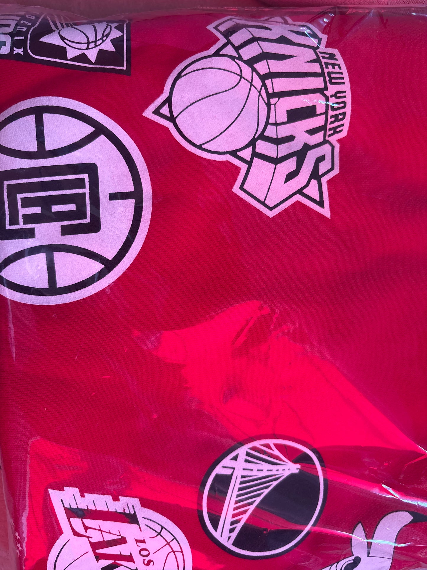 Hollister x NBA Hoodie, rot, Größe XL