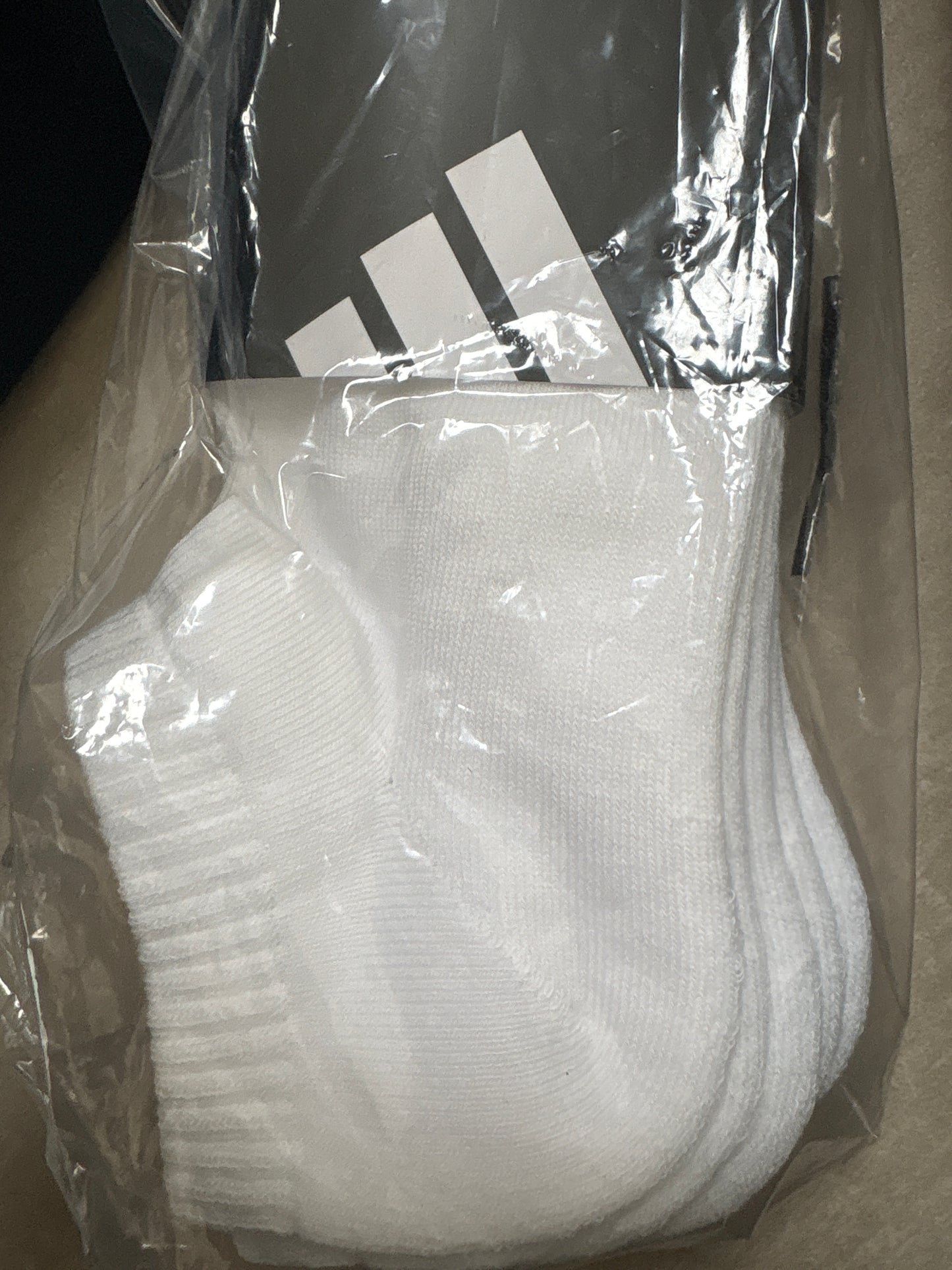 Adidas kurze Socken, 3er Pack in weiss, Größe wählbar