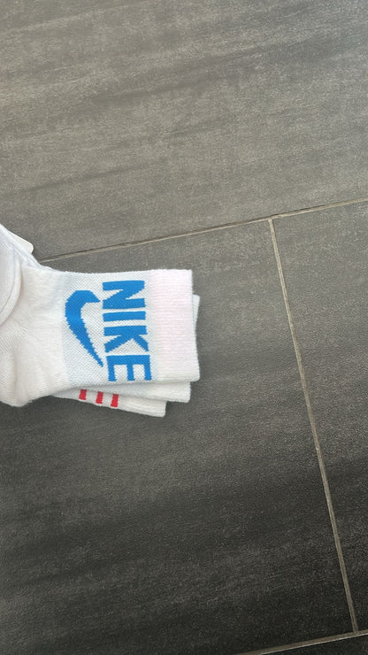 Nike Sport Socken DRI-FIT, 2er Pack in weiss/rot/blau, Größe wählbar