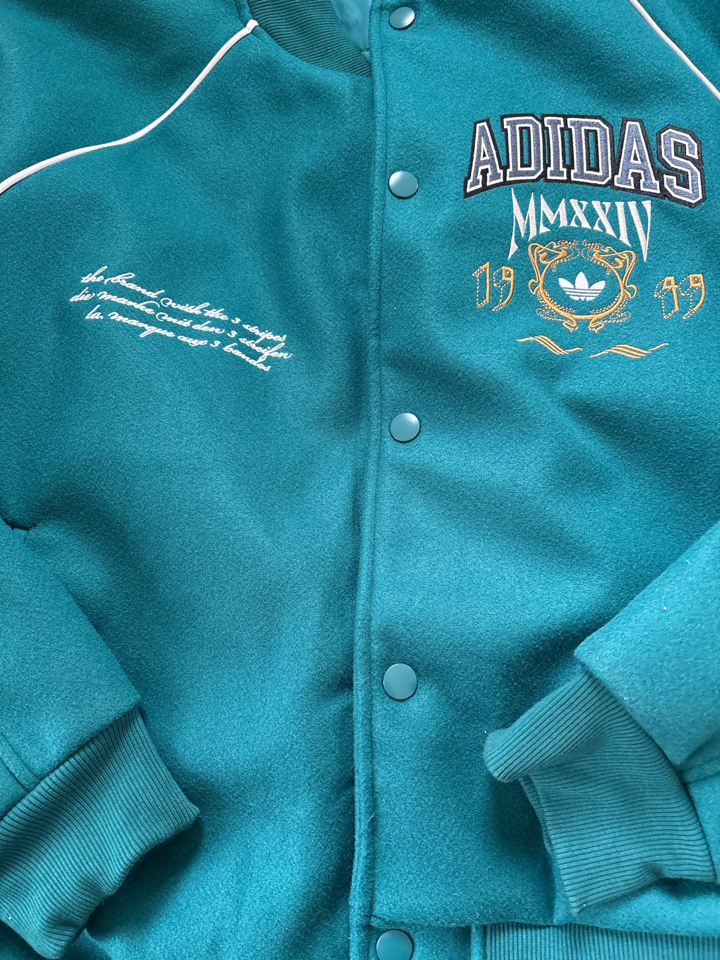 Adidas College Jacke grün, Größe wählbar