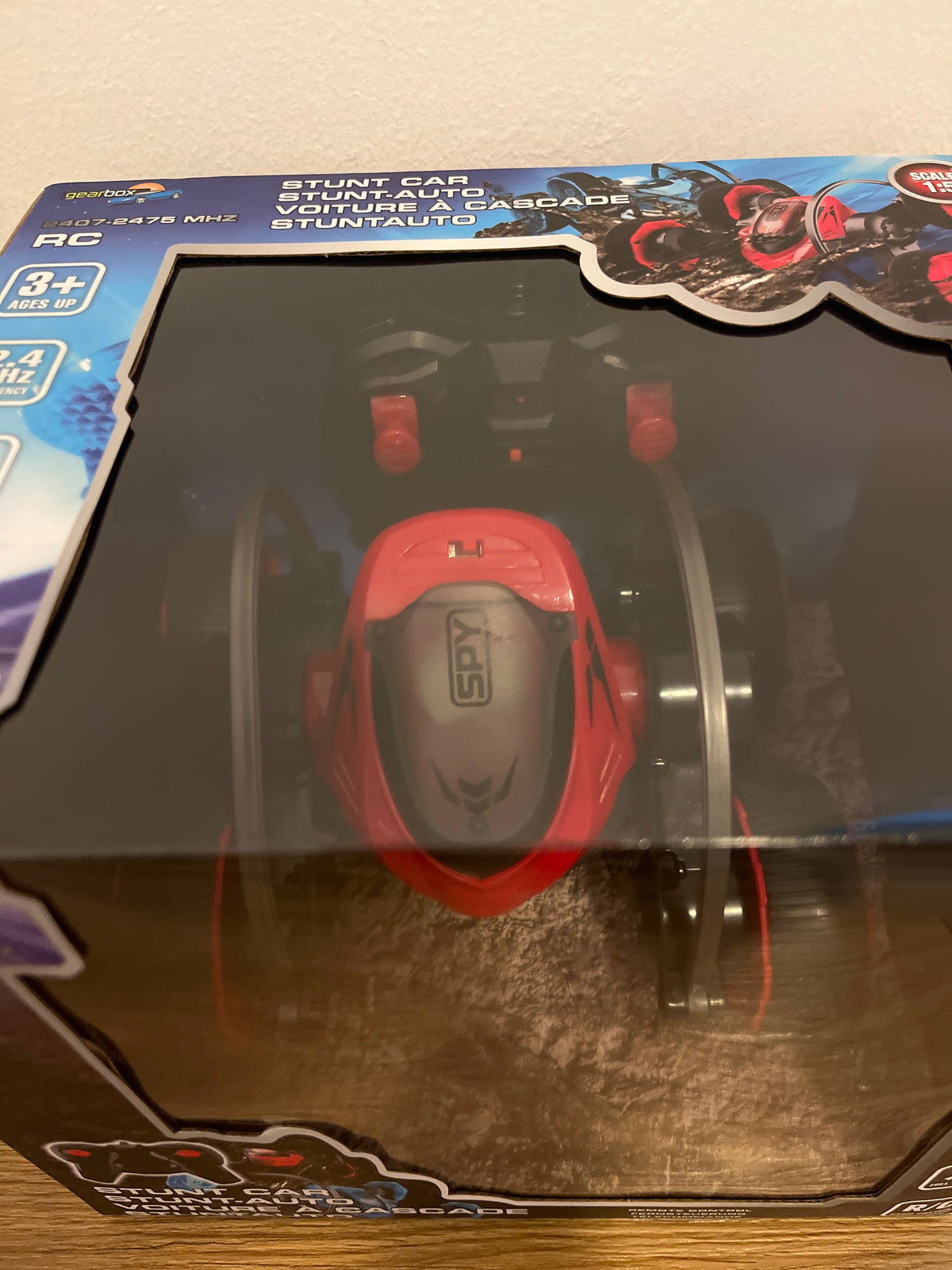 Gearbox Stunt Car in Rot und Blau
