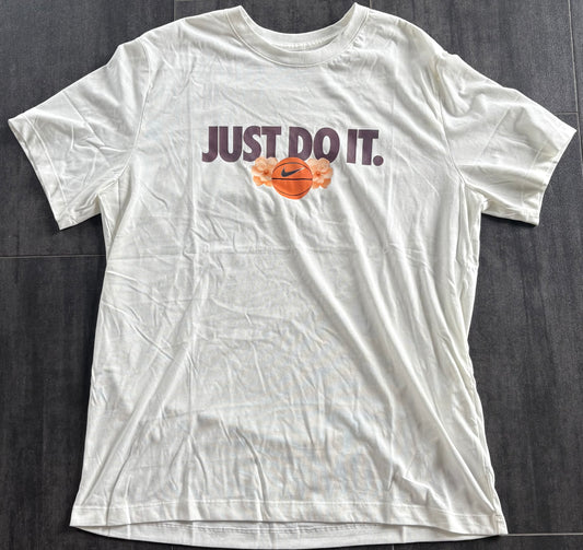 Nike Shirt, Größe wählbar in weiss mit Aufschrift „Just do it“