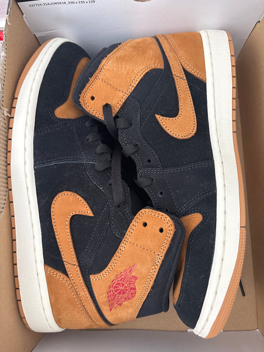 Nike Air Jordan 1 MID, braun/schwarz, Größe wählbar