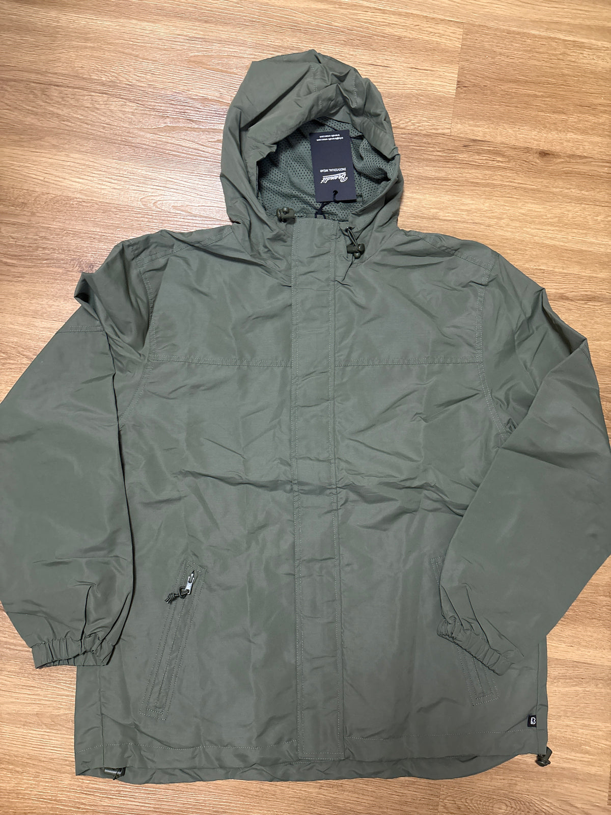 Brandit Regenjacke in olivgrün, Größe L