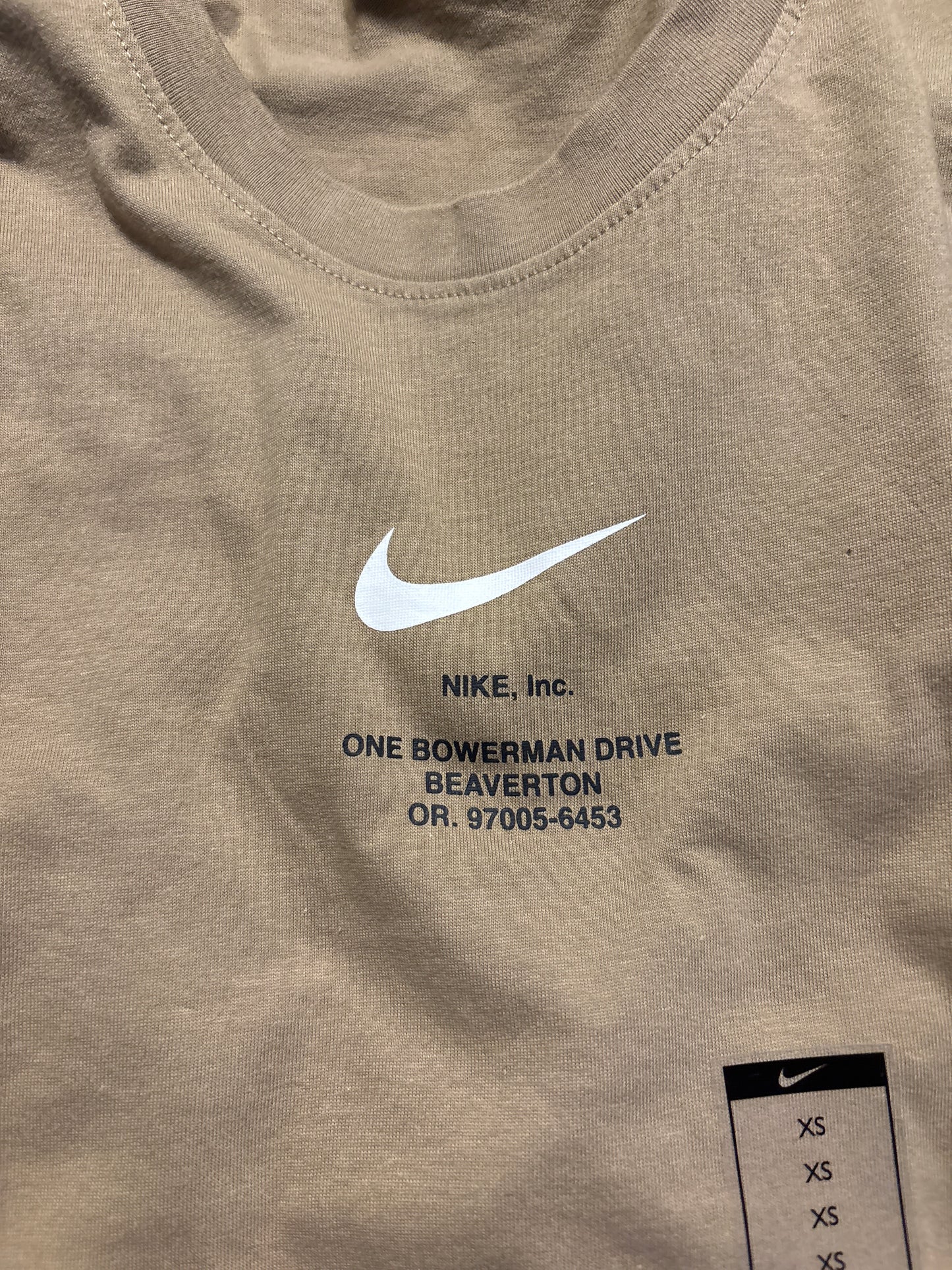 Nike Shirt, hellbraun/Muster , Größe wählbar