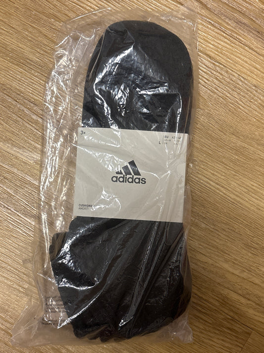 Adidas kurze Socken, 3er Pack in schwarz, Größe 43-45