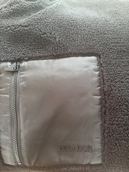 Pegador Jacke Plüsch mit Taschen, schwarz, Größe XL