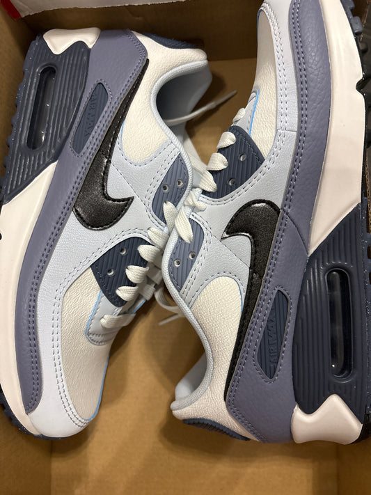 Nike Air Max 90 weiss/hellblau/schwarz/lila, Grösse 38,5