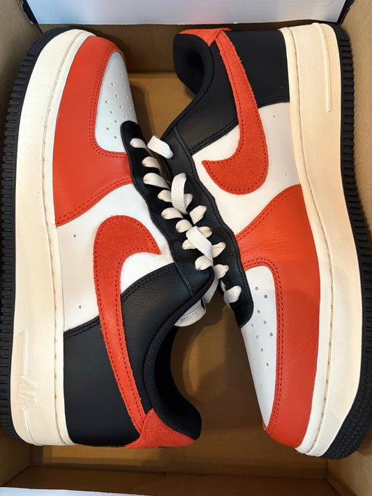 Nike Air Force 1 schwarz/orange/weiss in Größe wählbar