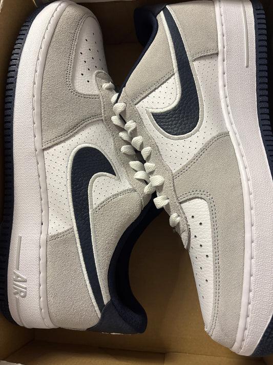 Nike Air Force 1 weiss/grau/dunkelblau, Größe wählbar