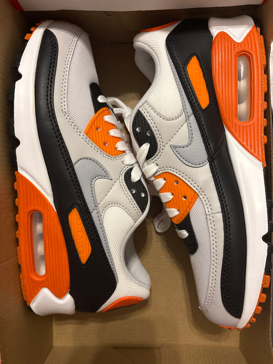 Nike Air Max 90, schwarz/grau/orange/weiss in Größe wählbar