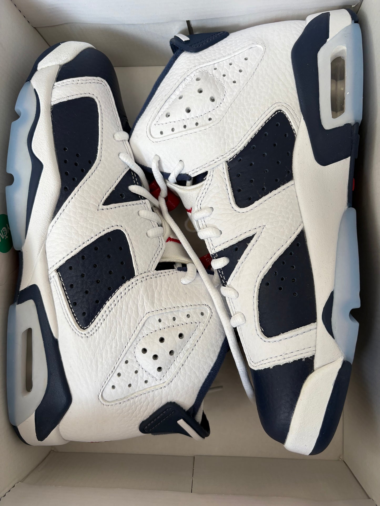 Nike Air Jordan 6 Retro, weiss/dunkelblau, Größe wählbar