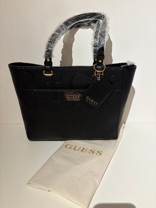 Guess Tasche Shopper Knowlton in schwarz mit Kartenhalter
