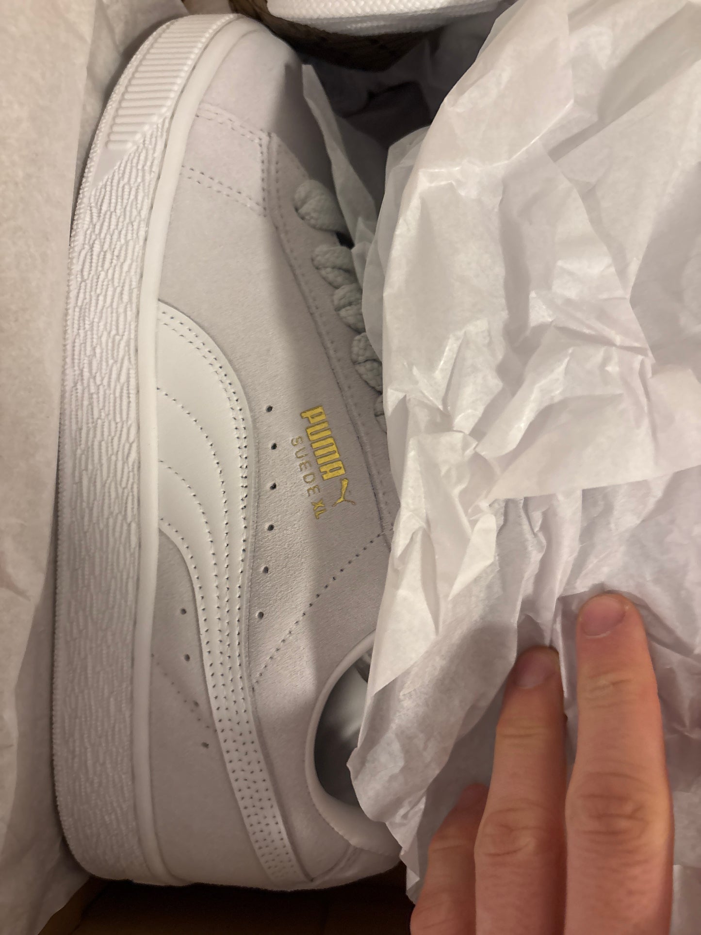 Puma Suede XL, grau/weiss, Größe 44,5
