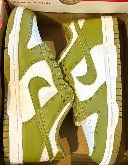 Nike Dunk low weiss/khaki grün, Größe 37,5