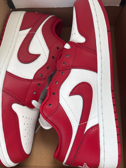 Nike Air Jordan 1 low, weiss/rot, Größe 35,5