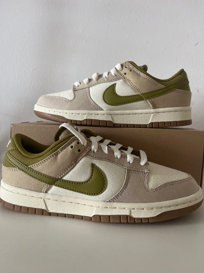 Nike Dunk low weiß/beige/grün, Größe 38,5