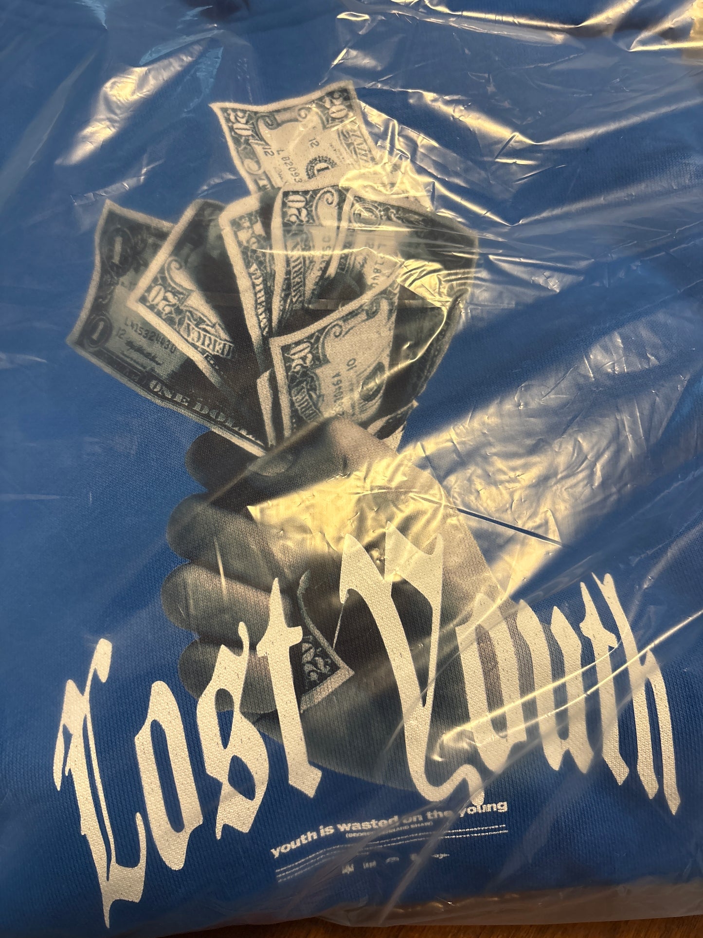Lost Youth Hoodie, Größe XXXXXL, blau