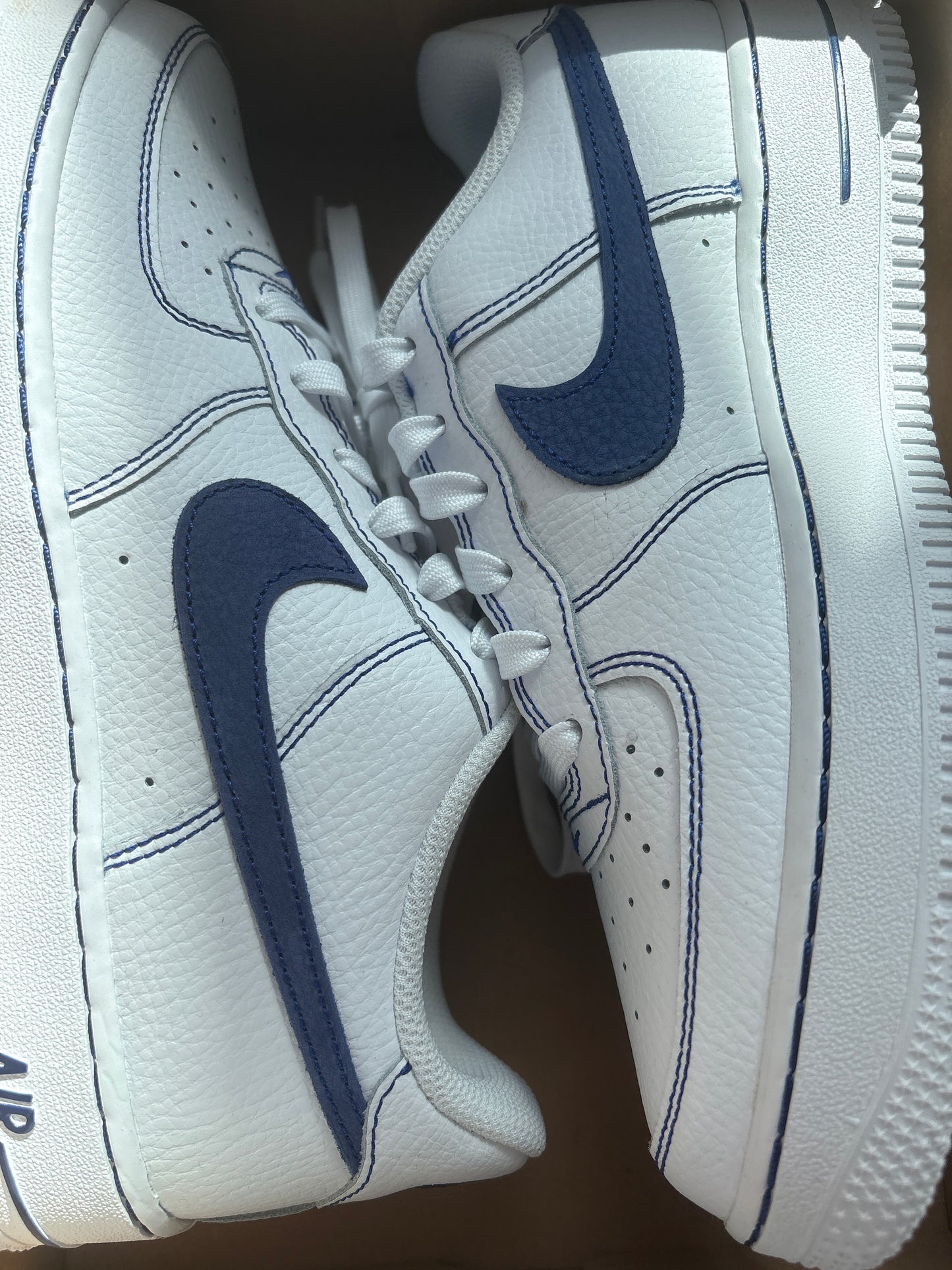 Nike Air Force 1 in weiss/blau, Größe wählbar