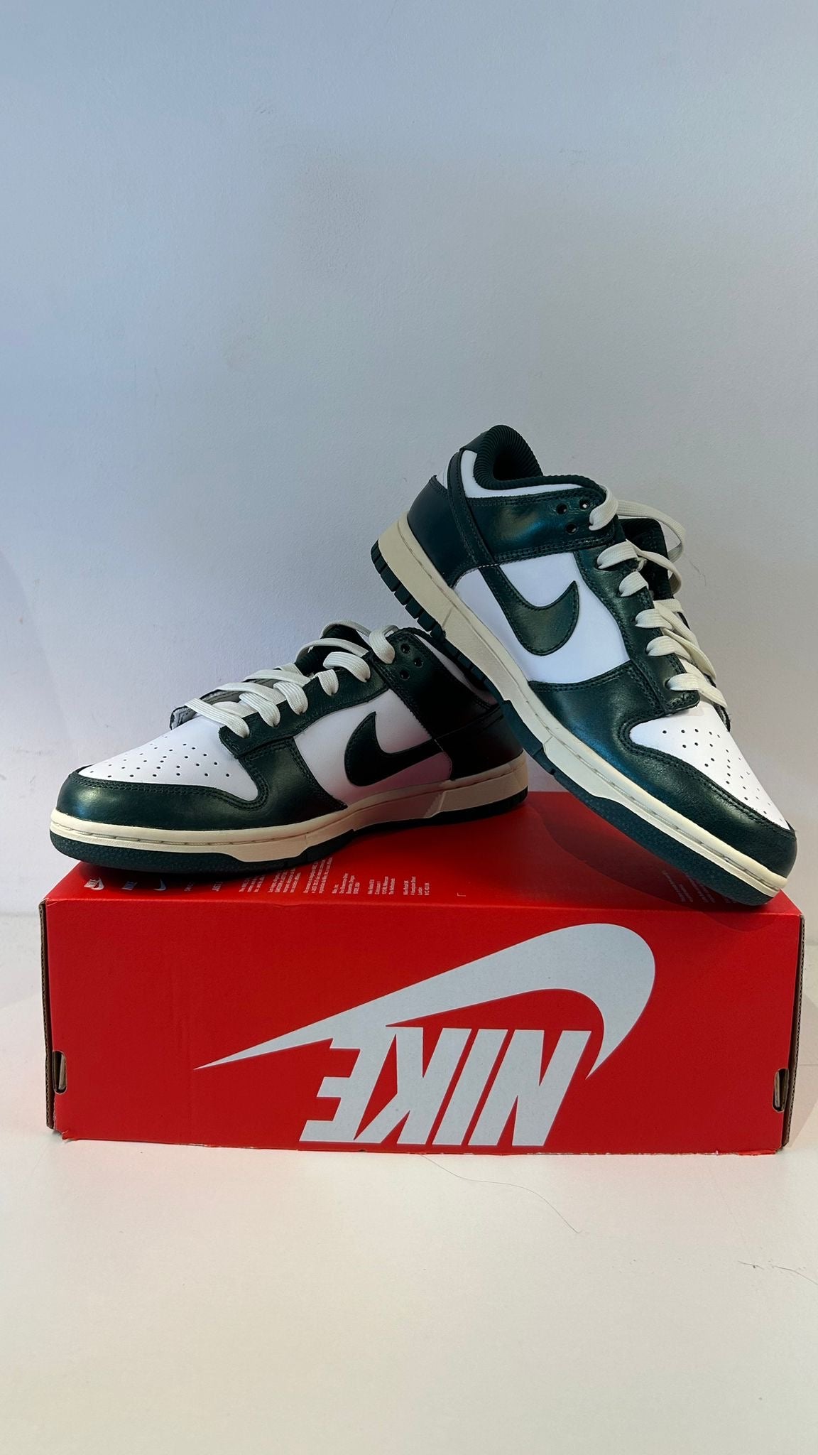 Nike Dunk low weiss/grün schimmernd , Größe 42