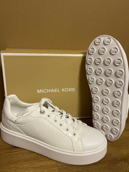 Michael Kors Sneaker in weiß mit Krokodilmuster, Größe US 11 / EU 41