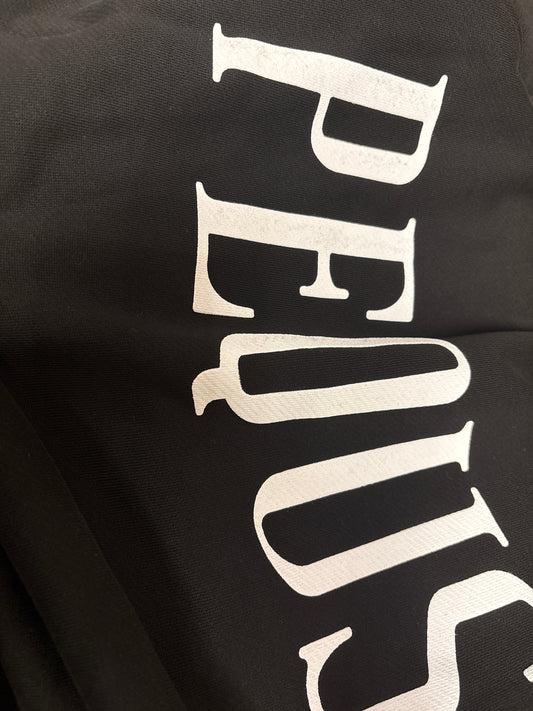 Pequs Hoodie in schwarz mit Backprint und Stern, Größe L