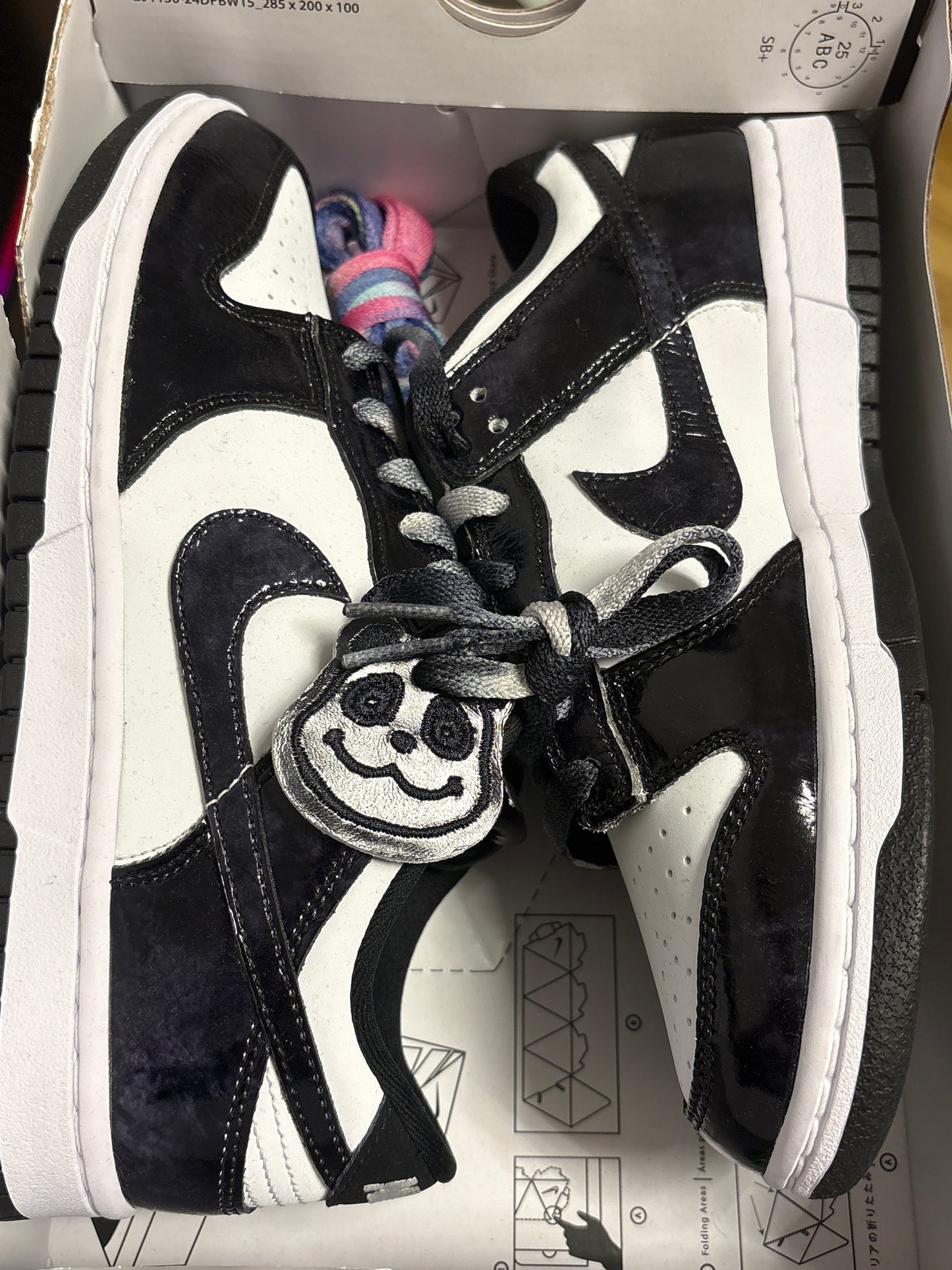 Nike Dunk Low Retro in schwarz/weiss, Größe 38,5