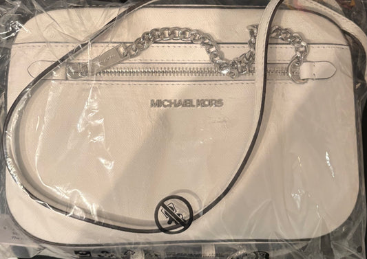 Michael Kors Jet Set Travel Crossbody Tasche in weiss