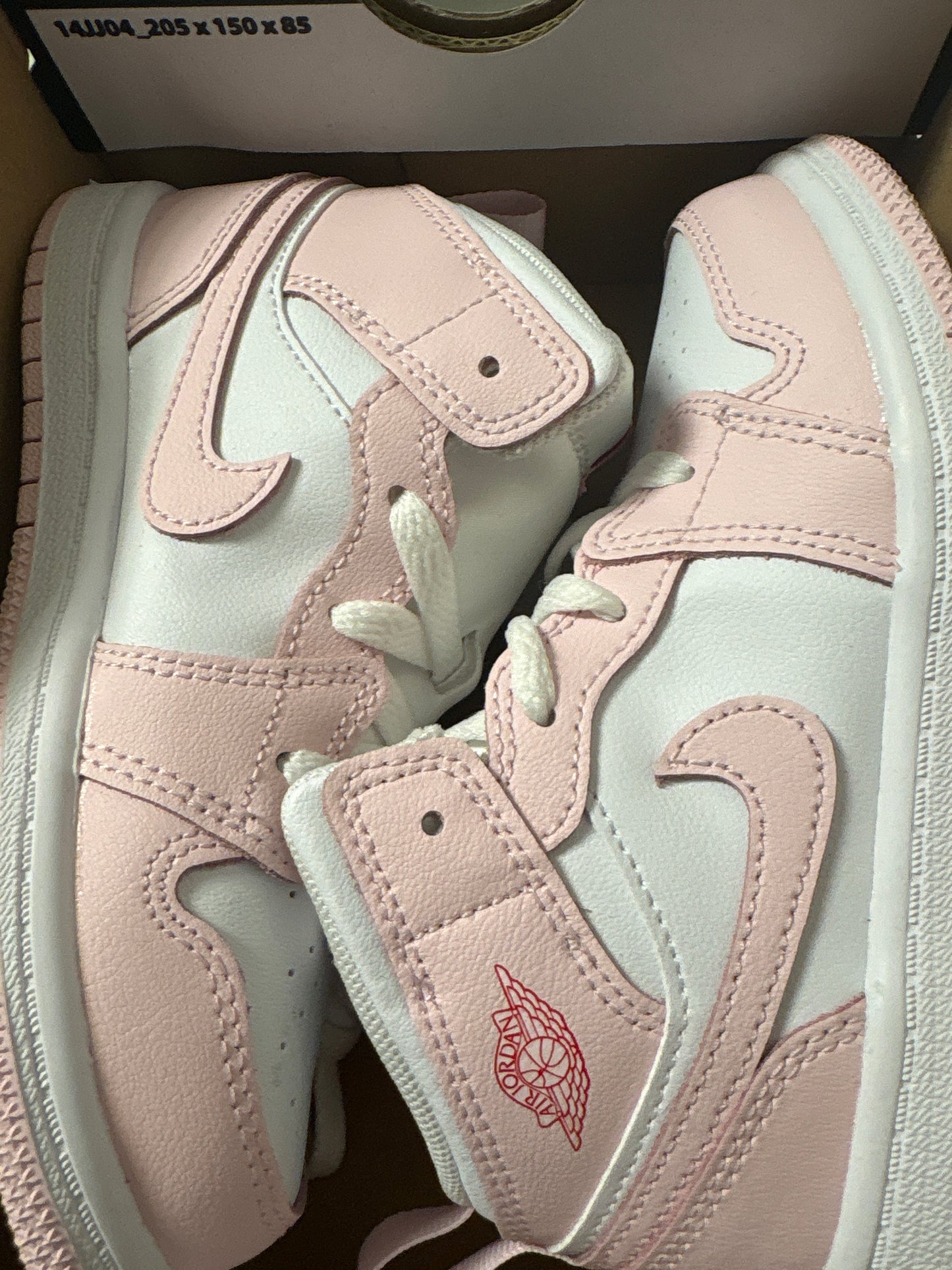 Nike Jordan 1 Mid  rosa/weiss, Größe 27