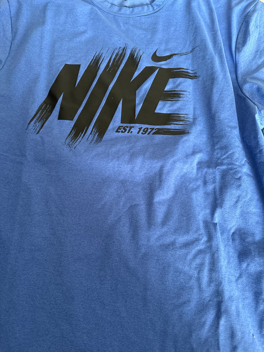 Nike Shirt, Größe M in blau/schwarz