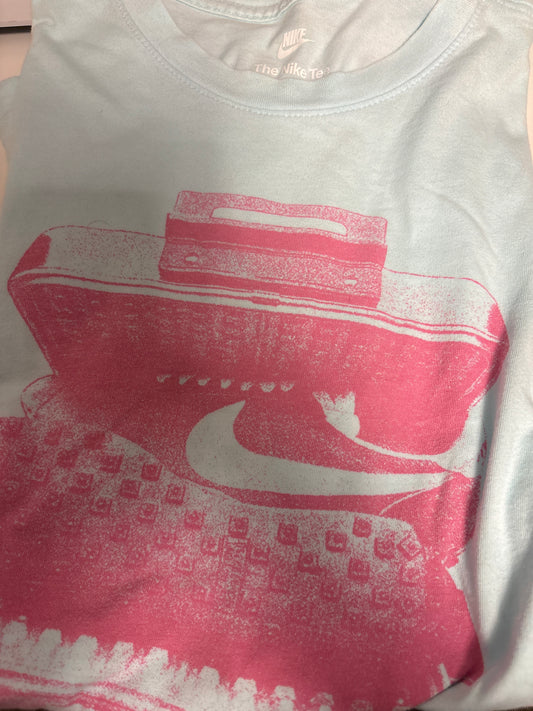 Nike Shirt, hellblau/Muster , Größe XS