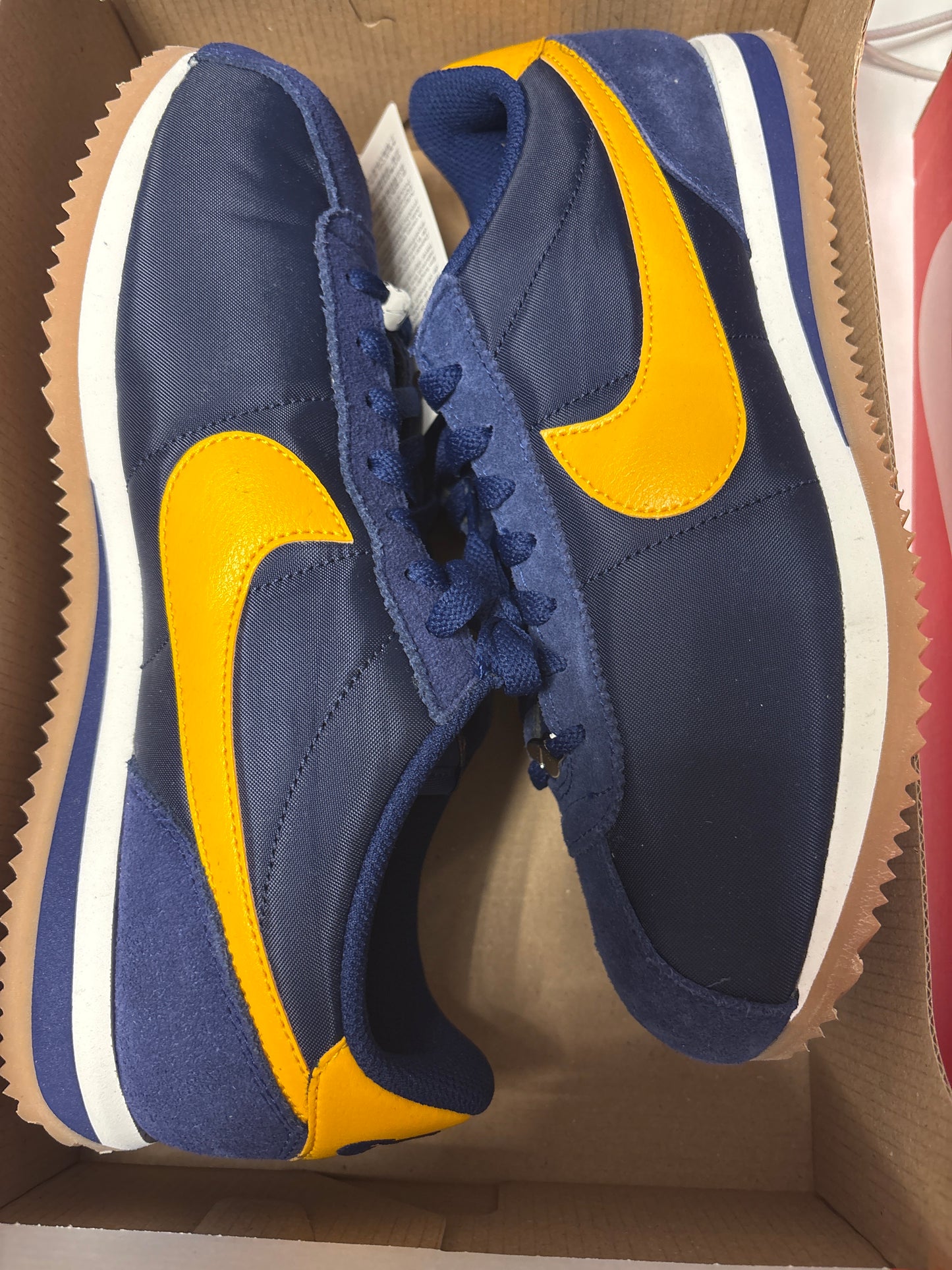 Nike Cortez blau/gelb, Größe wählbar