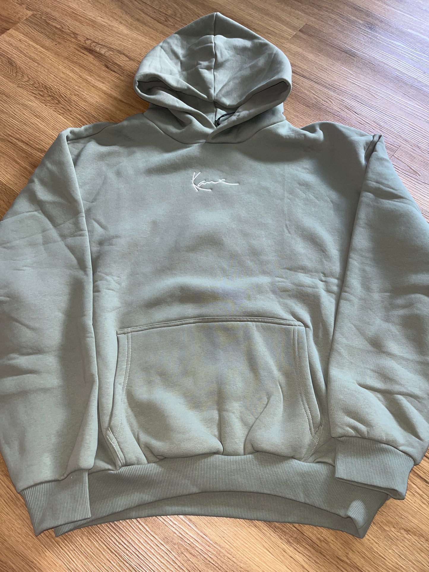 Karl Kani Hoodie in pastellgrün, Größe XL