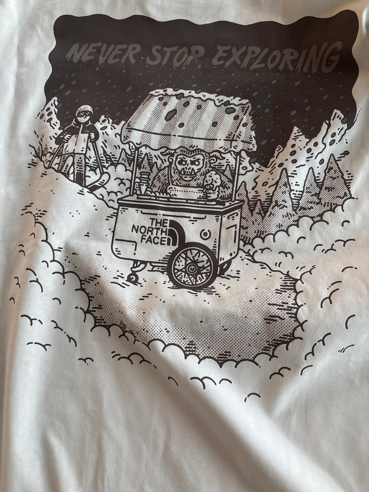 The North Face Herren Shirt in creme/backprint, Größe wählbar