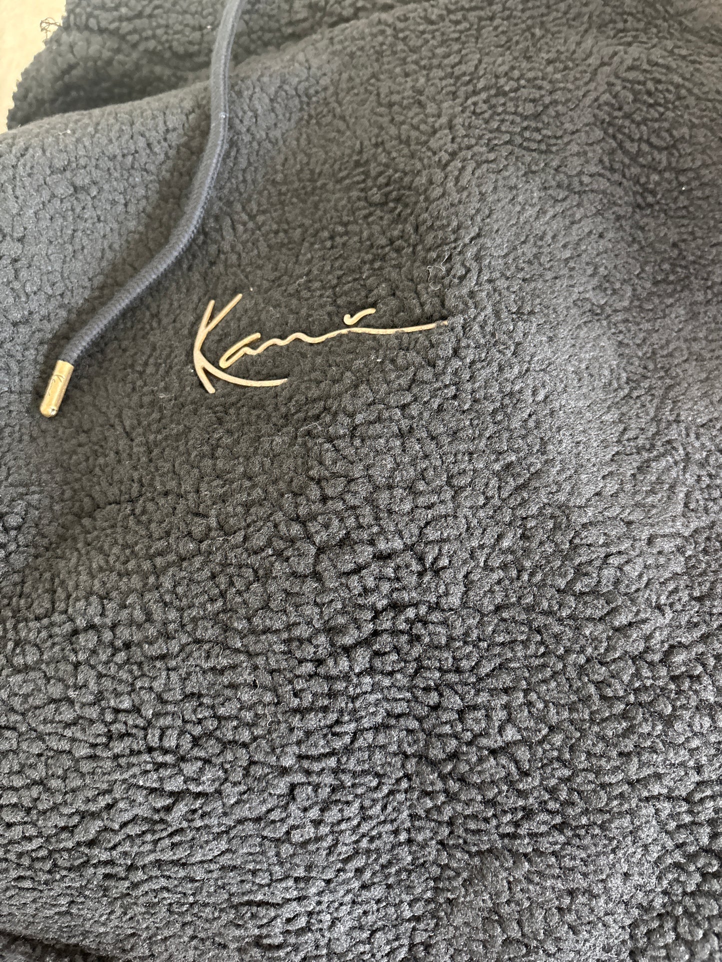 Karl Kani Plüsch Hoodie, Größe L, schwarz