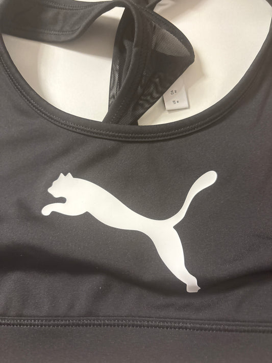 Puma Sport BH in schwarz/schwarz, Größe wählbar