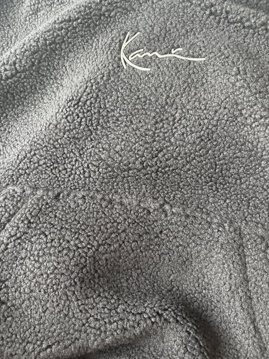 Karl Kani Plüsch Hoodie, Größe wählbar , schwarz/silber
