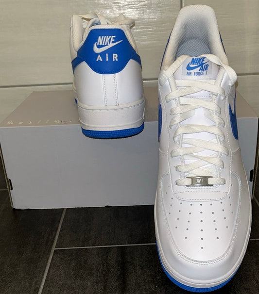 Nike Air Force 1 weiss/blau in Größe wählbar