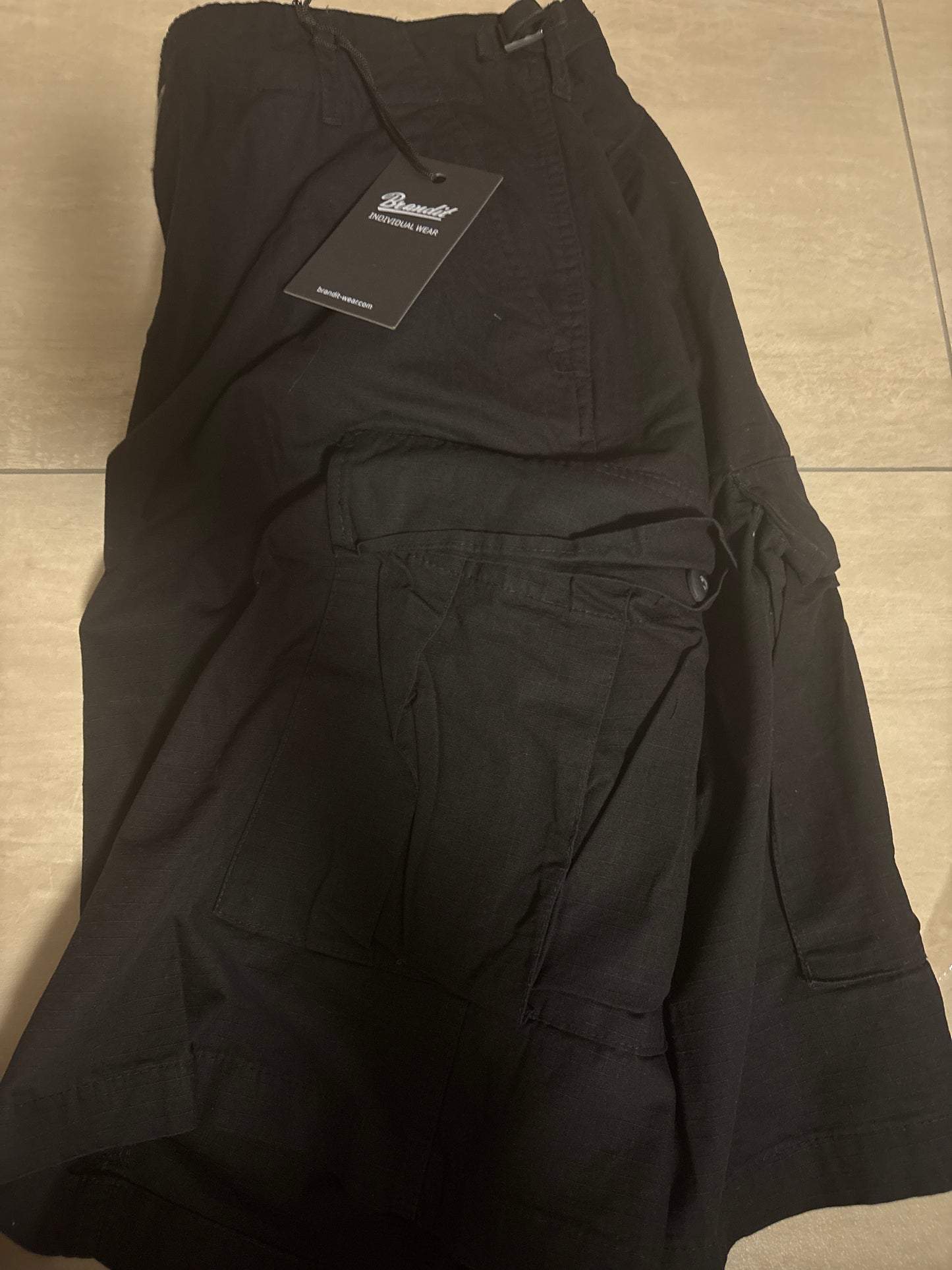 Brandit Hose kurz, Größe XXXL, schwarz