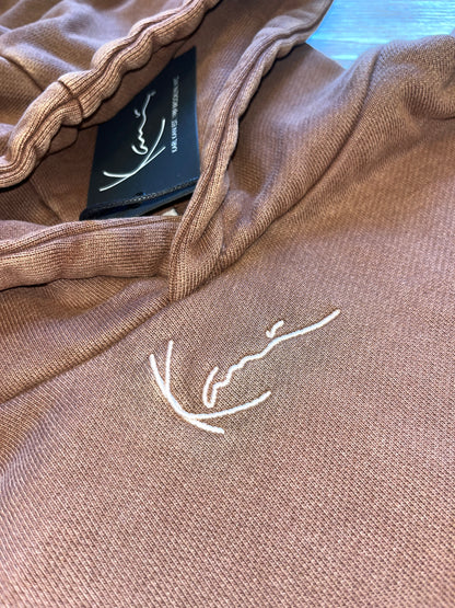 Karl Kani Hoodie in braun/verwaschen, Größe M