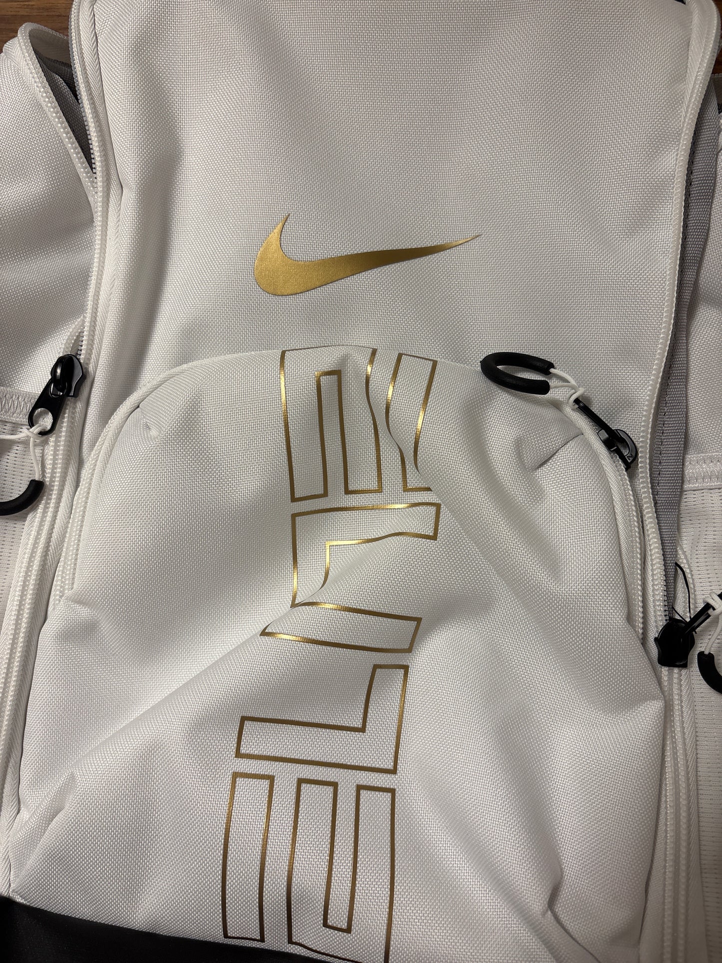 Nike Fußball Rucksack Gold/weiss Muster
