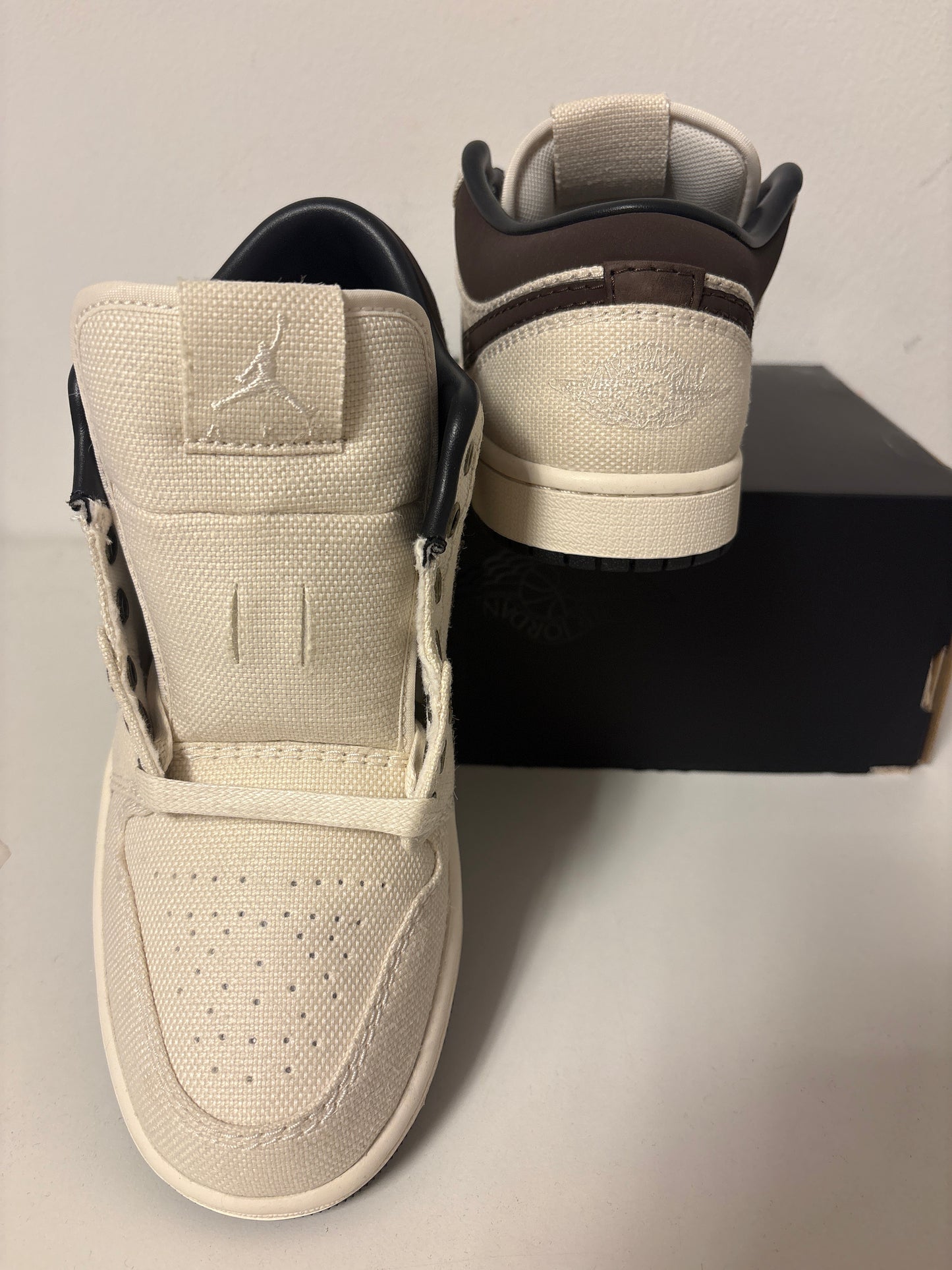 Air Jordan 1 low, beige/braun, Größe wählbar