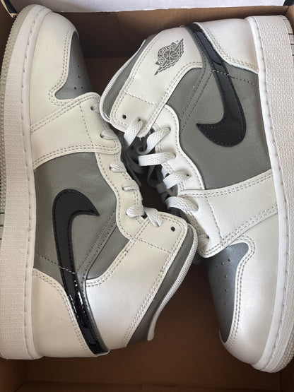 Nike Jordan 1 Mid  weiss/grau/schwarz, Größe 36