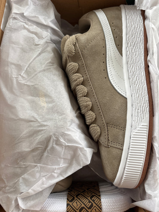 Puma Suede XL, braun/weiss, Größe 37