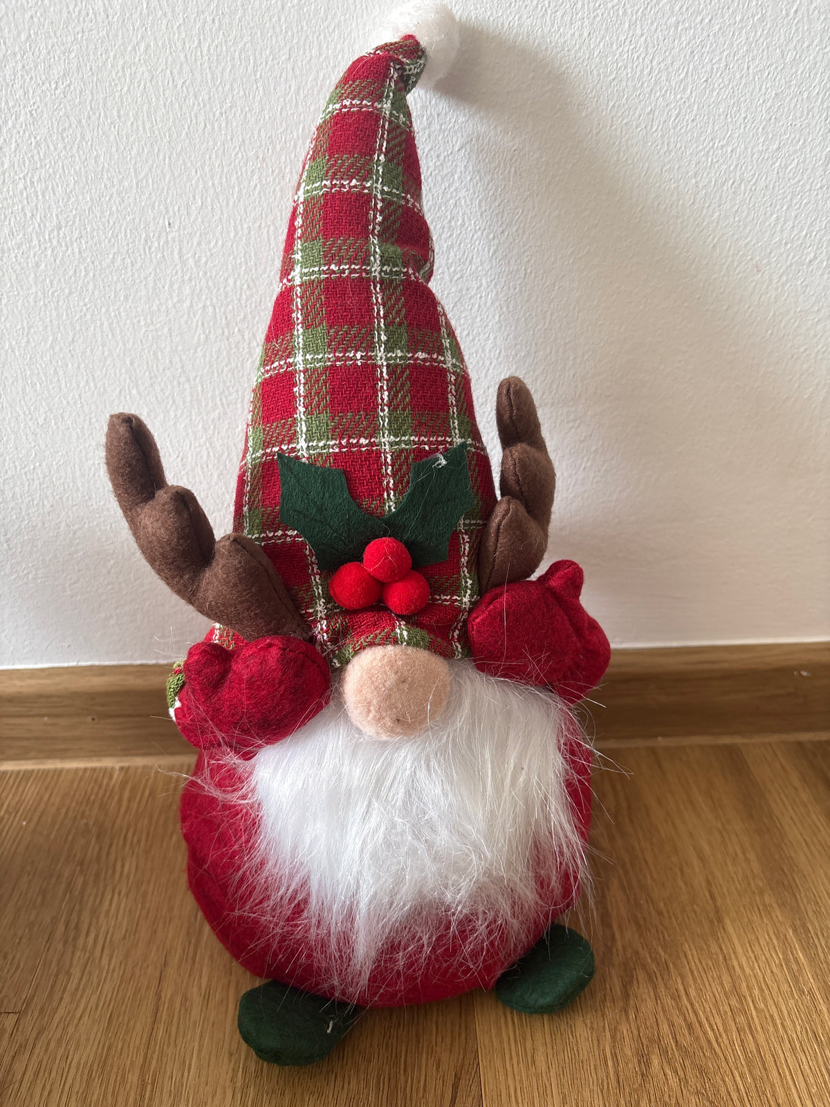 Deko Weihnachtszwerg groß rot