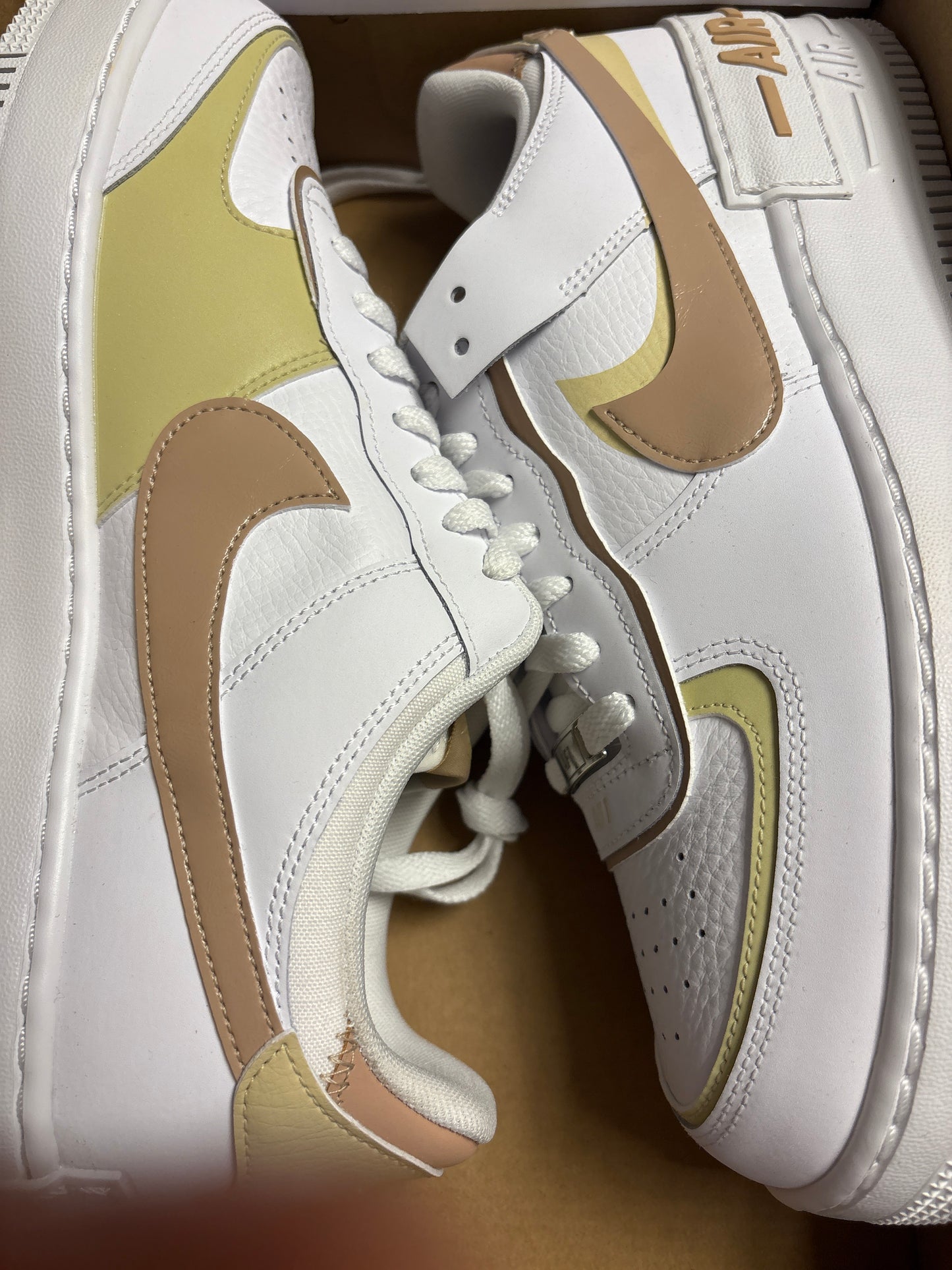 Nike Air Force 1 Shadow weiss/braun Größe wählbar