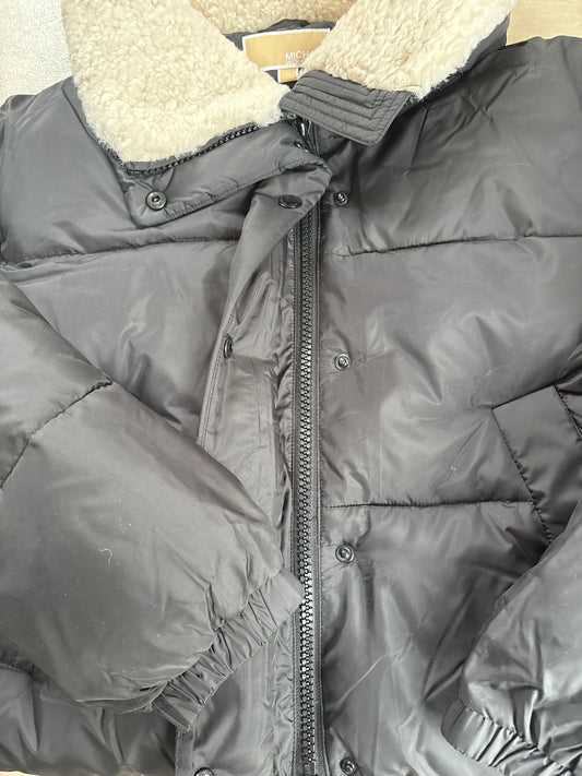 Michael Kors Jacke in schwarz/plüsch, Grösse wählbar