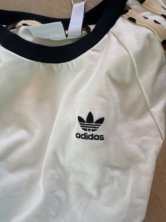 Adidas Damen Shirt weiss/tiger, Größe XS